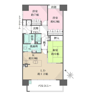 グランオーパス　Ｂ棟の間取図