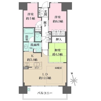 ＢＥＬＩＳＴＡ夕陽ヶ丘の間取図