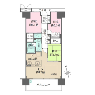 ＢＥＬＩＳＴＡ夕陽ヶ丘の間取図