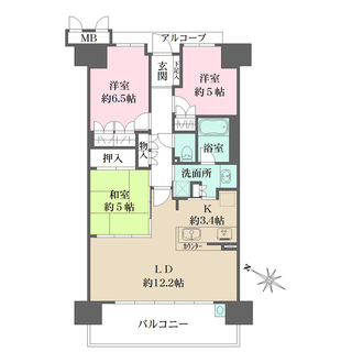 ＢＥＬＩＳＴＡ弁天町の間取図