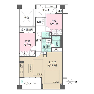 パークハウス京都岡崎有楽荘の間取図