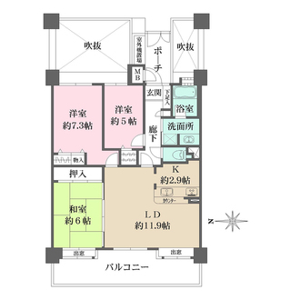 ファミール北大阪ライトコートの間取図