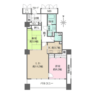 ＯＡＰレジデンスタワー東館の間取図