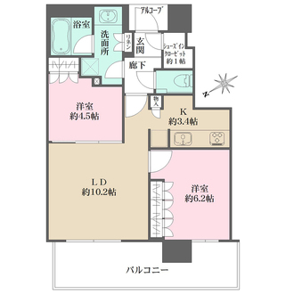 ザ・パークハウス中之島タワーの間取図