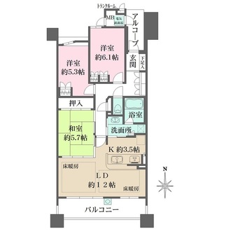 茨木市駅前アーバンライフの間取図