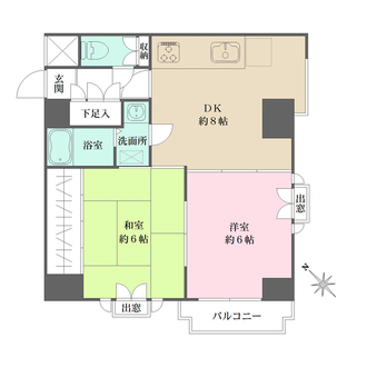 メロディハイム東帝塚山　の間取図