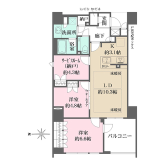 ザ・パークハウス堀川六角の間取図