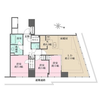 Ｂｒｉｌｌｉａ　Ｔｏｗｅｒ堂島の間取図