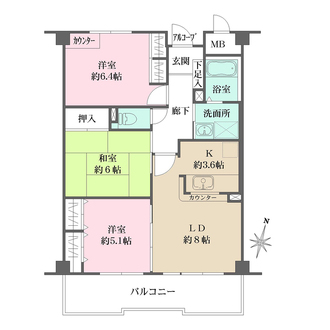 コモドの間取図
