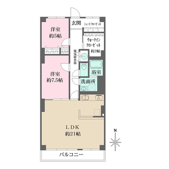日商岩井北桜塚マンションの間取図