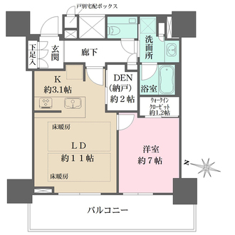 ザ・パークハウス大阪梅田タワーの間取図