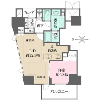 ジオタワー新町の間取図