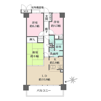 レックスヒルズ枚岡の間取図