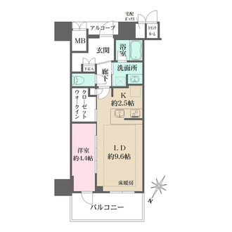 ジオタワー大阪十三の間取図