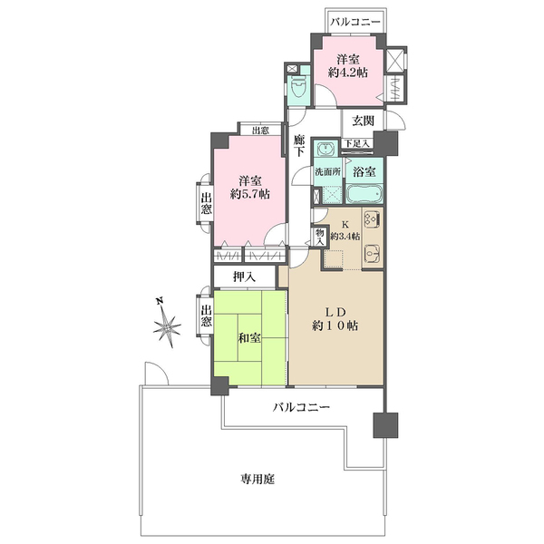 藤和シティホームズ守口の間取図