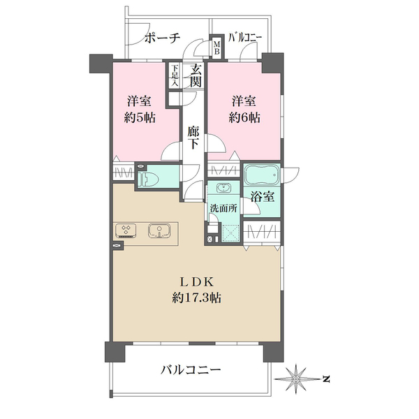 ユニ・アルス天神橋EASTの間取図