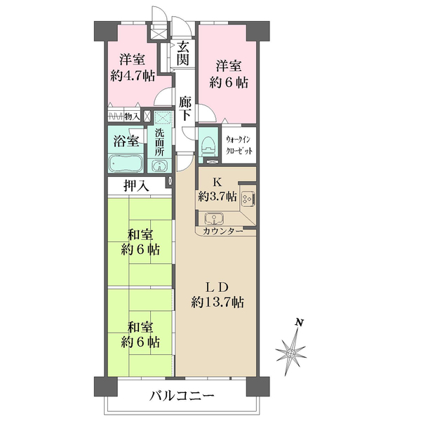 ファミール北大阪リンクスの間取図