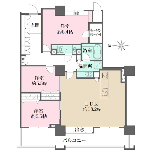 カデンツァ・ザ・タワーの間取図