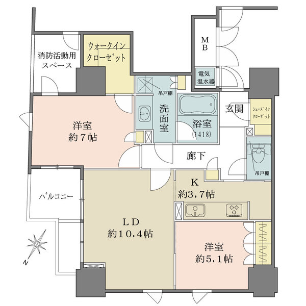 グランスイート中之島タワーの間取図
