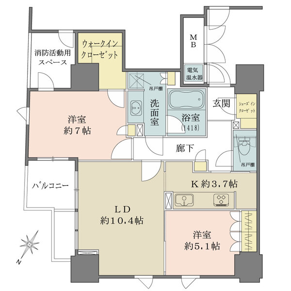 グランスイート中之島タワーの間取図