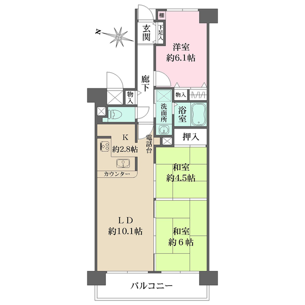 ファミール北大阪リンクスの間取図