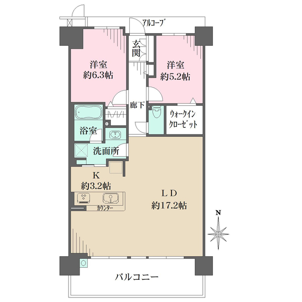 リーデンススクエア寝屋川の間取図