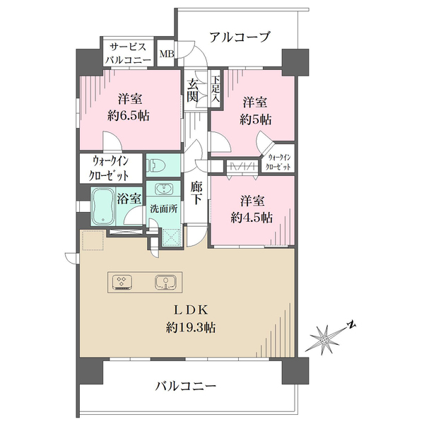ユニハイム枚方牧野の間取図