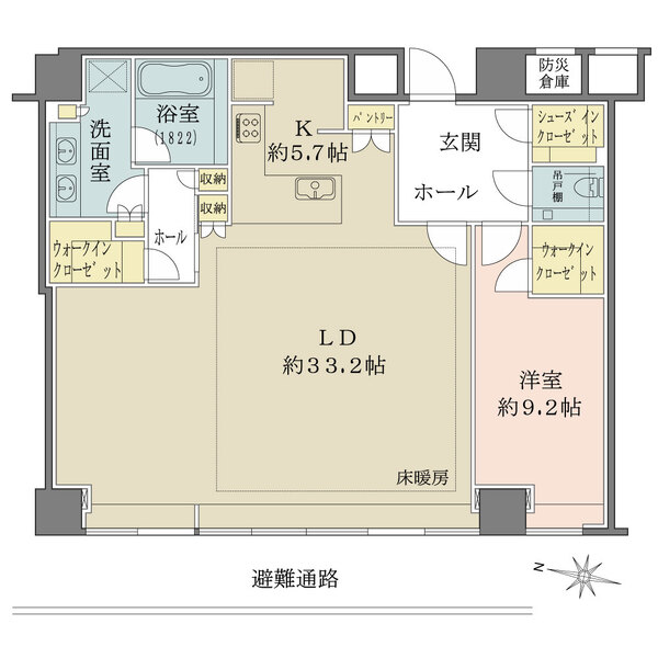 ブリリアタワー堂島の間取図