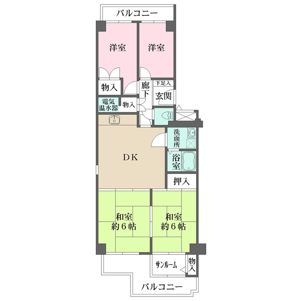 エバーグリーンポートタウンの間取図