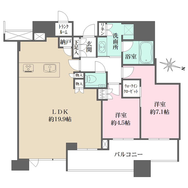 シティタワー梅田東の間取図