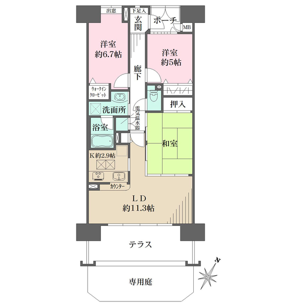 リバティパーク枚方の間取図