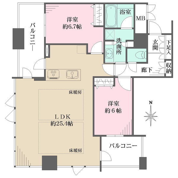 ローレルタワーサンクタス梅田の間取図