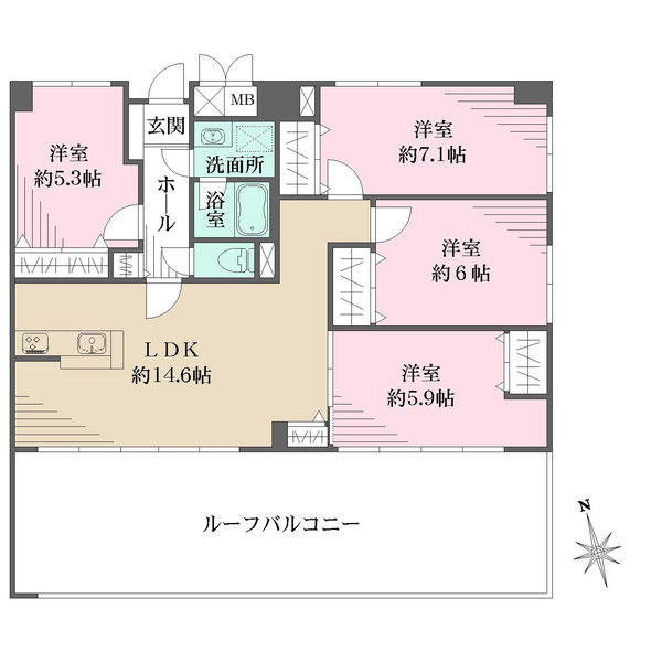 梅田北セントポリアの間取図