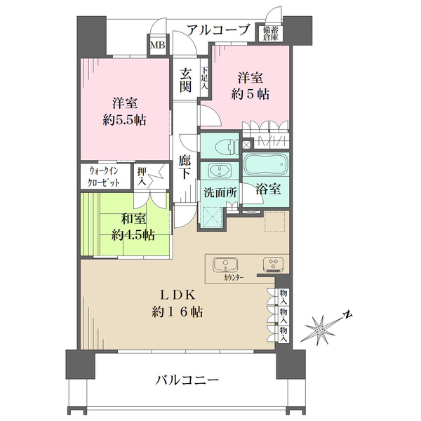 レ・ジェイド上新庄の間取図