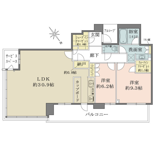 ザ・パークハウス中之島タワーの間取図