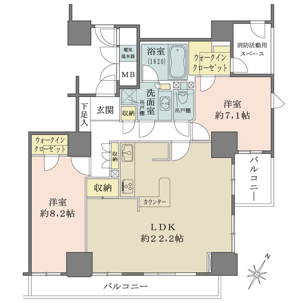 グランスイート中之島タワーの間取図