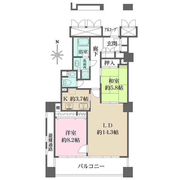 OAPレジデンスタワー東館の間取図