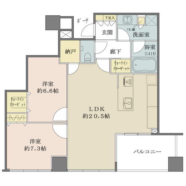 シティタワー大阪天満の間取図