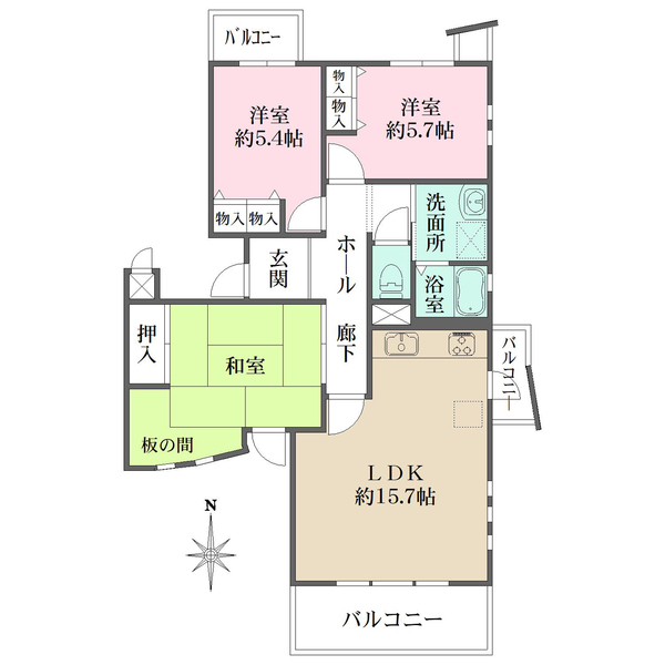 コモンシティ星田アステージの間取図