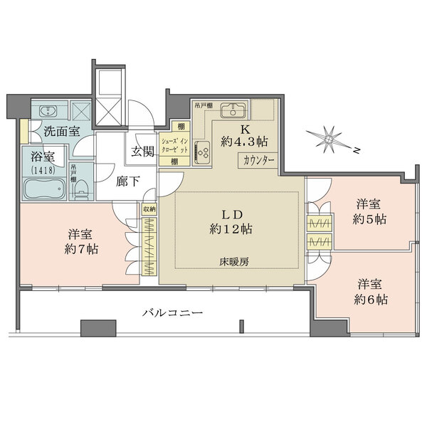 N4.TOWERの間取図