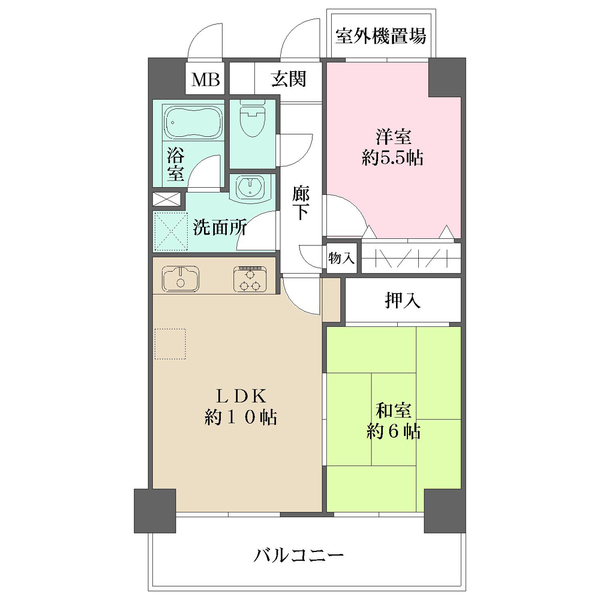 コスモ神戸サウスアベニューの間取図