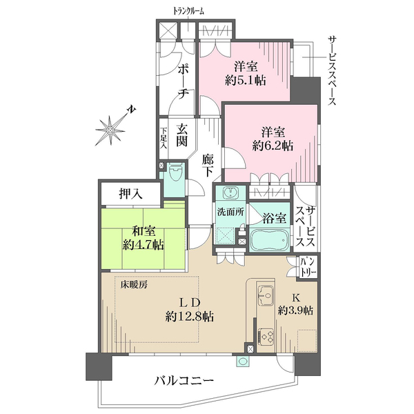 BELISTA都島毛馬橋の間取図
