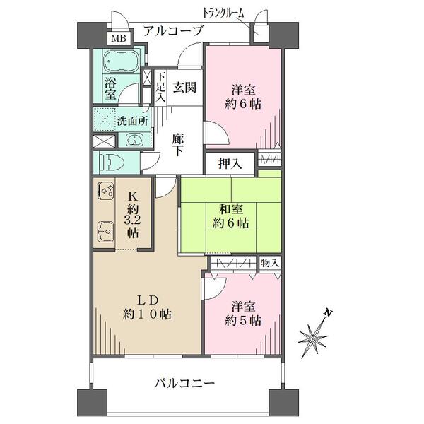 キングマンションシーブリッサ此花サウスウイングの間取図