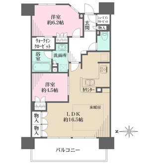 カサーレ城東ガーデンプレイスの間取図