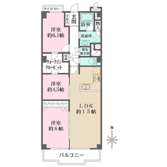 日商岩井南森町マンションの間取図