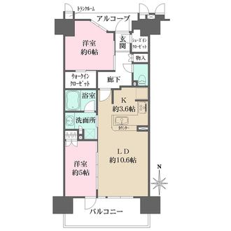 ローレルコート大阪城公園の間取図