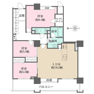 カデンツァ・ザ・タワーの間取図