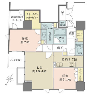 グランスイート中之島タワーの間取図