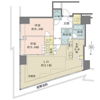 ブリリアタワー堂島の間取図
