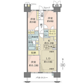 リバーガーデン福島 木漏れ日の丘の間取図
